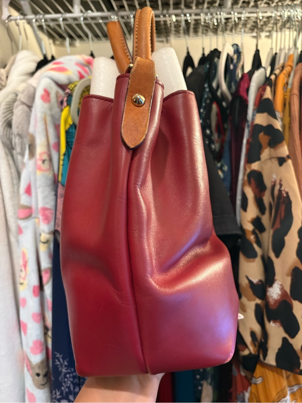 Dooney & Bourke | Barlow Satchel | Dark Red - Picture 2 of 16